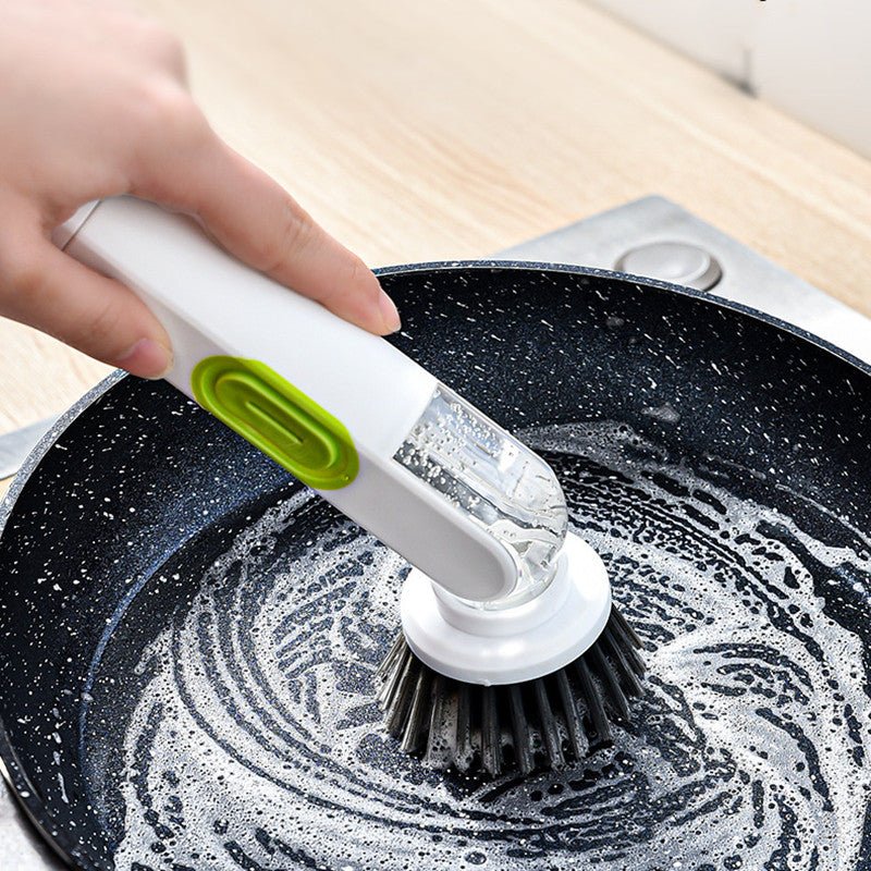 Jivolta SudsMate - Liquid - Filled Long - Handle Dish Cleaning Brush - Jivolta
