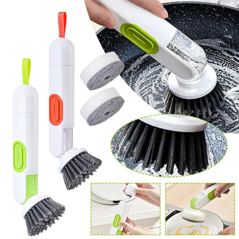 Jivolta SudsMate - Liquid - Filled Long - Handle Dish Cleaning Brush - Jivolta