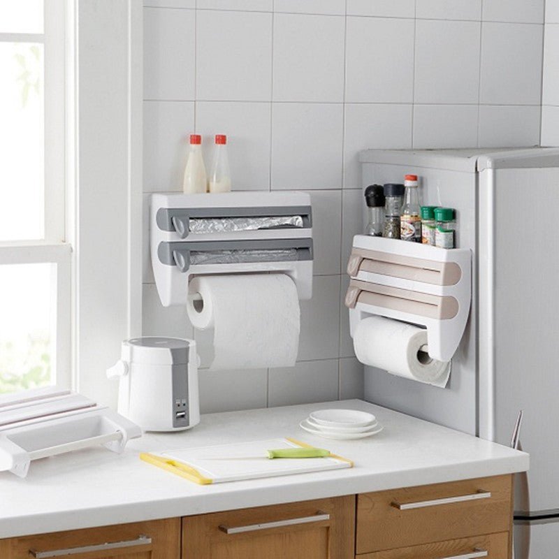 Jivolta RollMate - 4 - in - 1 Wall - Mount Kitchen Roll Holder & Dispenser - Jivolta