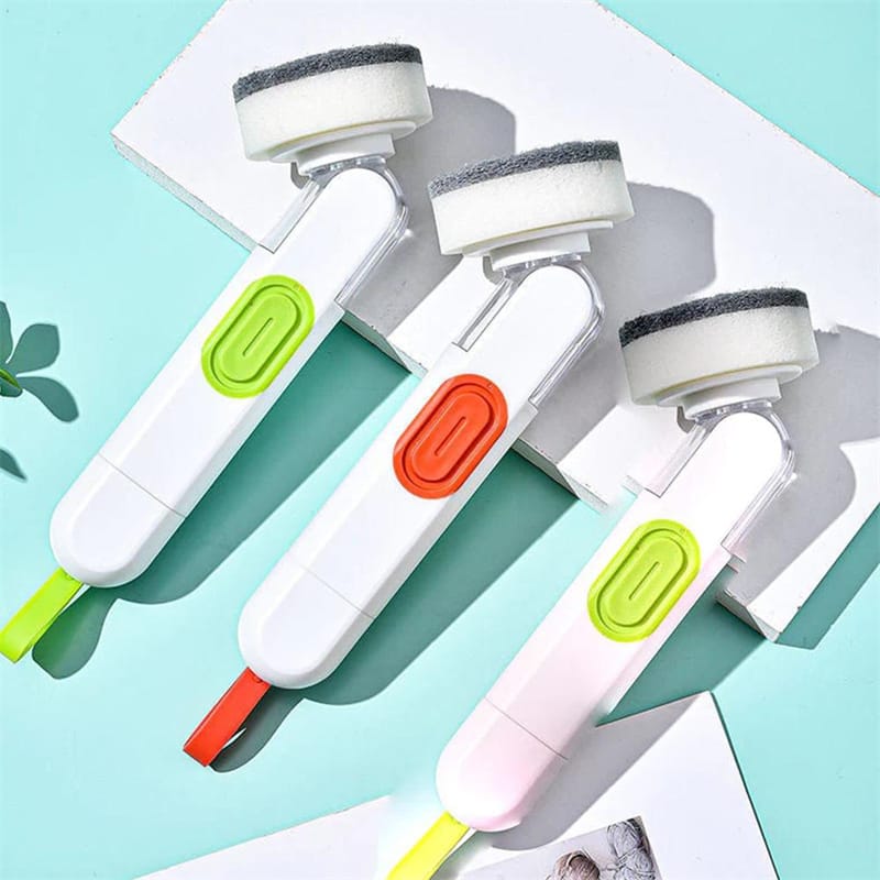 Jivolta SudsMate - Liquid - Filled Long - Handle Dish Cleaning Brush - Jivolta