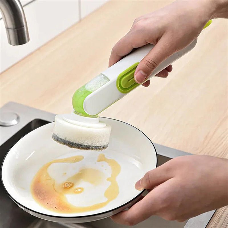 Jivolta SudsMate - Liquid - Filled Long - Handle Dish Cleaning Brush - Jivolta